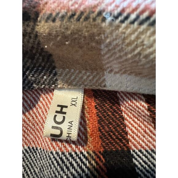 HOTOUCH Women's Plaid Shacket Jacket Button Lapel Flannel w/Pockets - XXL - Picture 8 of 12